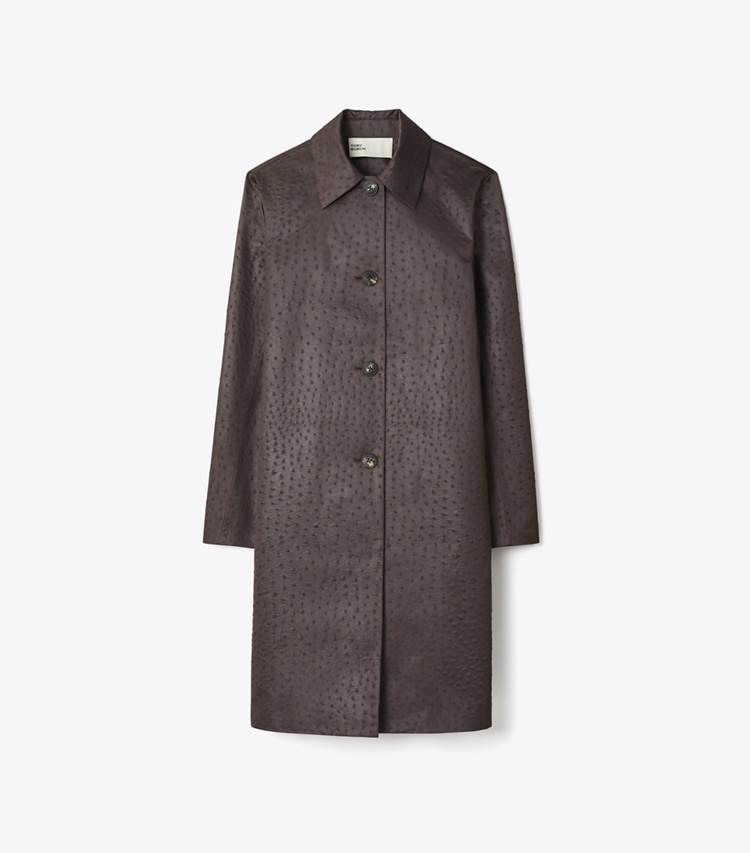 Tory Burch designer cappotti Car coat in viscosa in Roasted Eggplant front