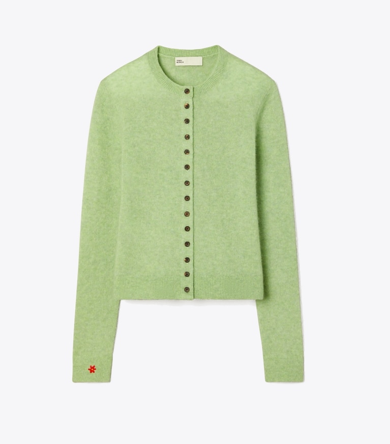 Tory Burch designer strickware Cardigan aus Kaschmir und Seide in Jade front