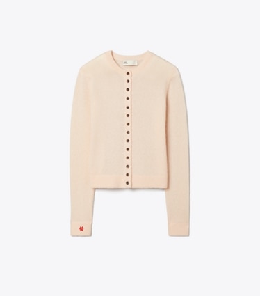 Tory Burch designer sweaters Cardigan en cachemire et soie in Archroma 108-210 front
