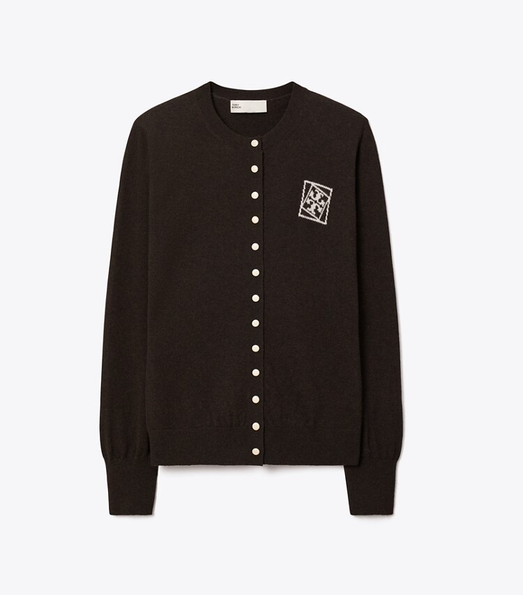 Tory Burch designer sweaters Cardigan en laine in Brown front