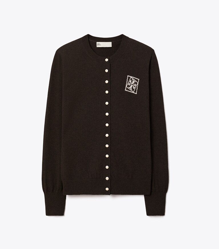 Tory Burch designer sweaters Cardigan en laine in Brown front