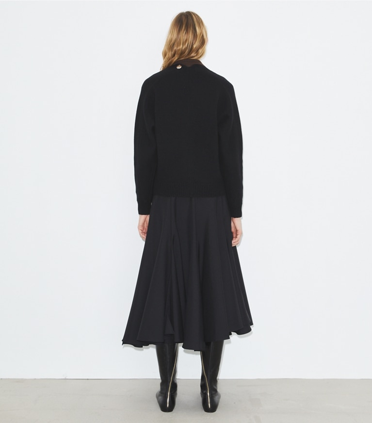 Tory Burch designer maglioni Cardigan in lana merino in Black front