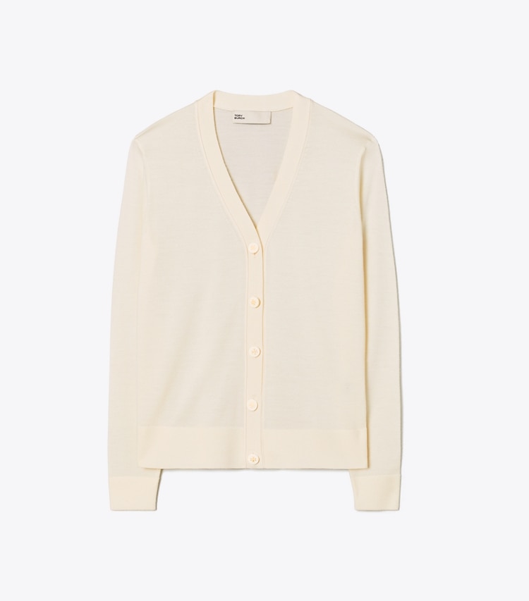 Tory Burch designer maglioni Cardigan Simone in New Ivory front