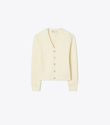 Tory Burch designer maglioni Cardigan Simone in NEW IVORY front