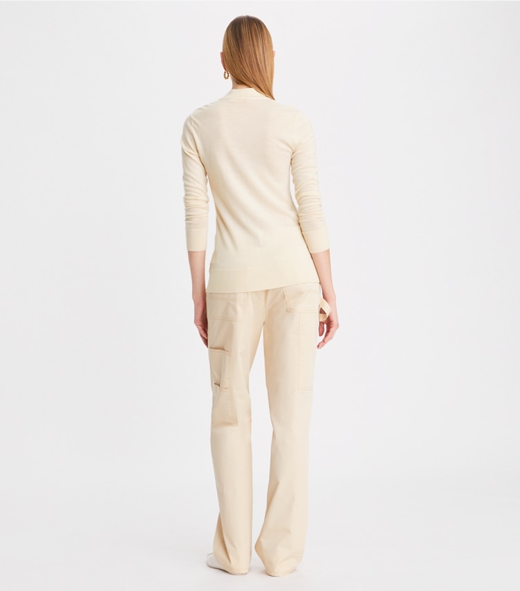 Tory Burch designer maglioni Cardigan Simone in New Ivory on model back