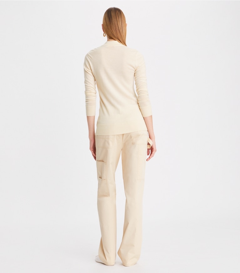 Tory Burch designer maglioni Cardigan Simone in New Ivory front