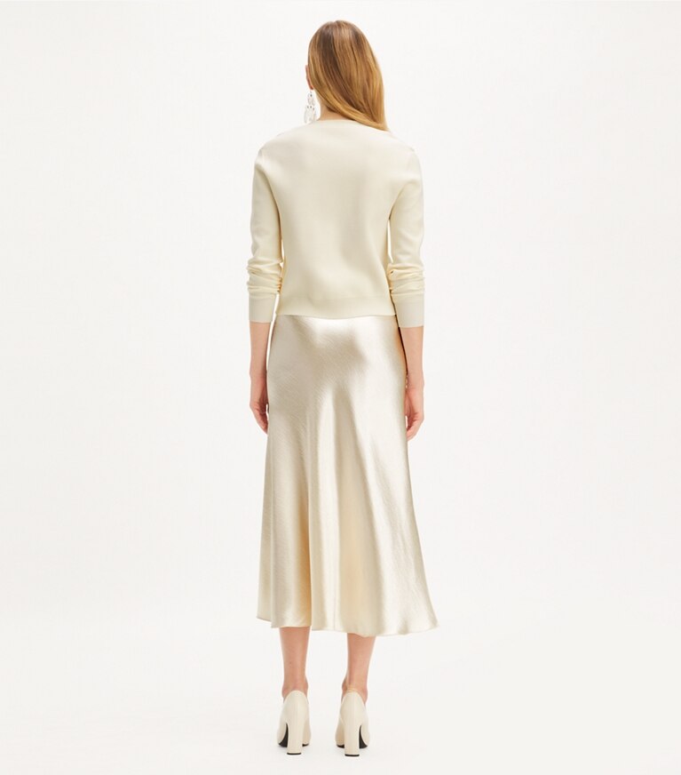Tory Burch designer sweaters Cardigan Simone in NEW IVORY front