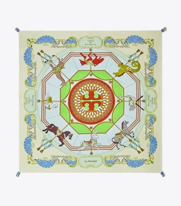 Color Block Logo Oversized Double-Sided Silk Square Scarf: Women's Designer  Scarves | Tory Burch