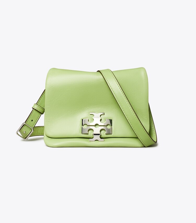 Tory Burch diseñador bolsos de hombro Cartera de hombro Charlie Runway en Celery Juice frente