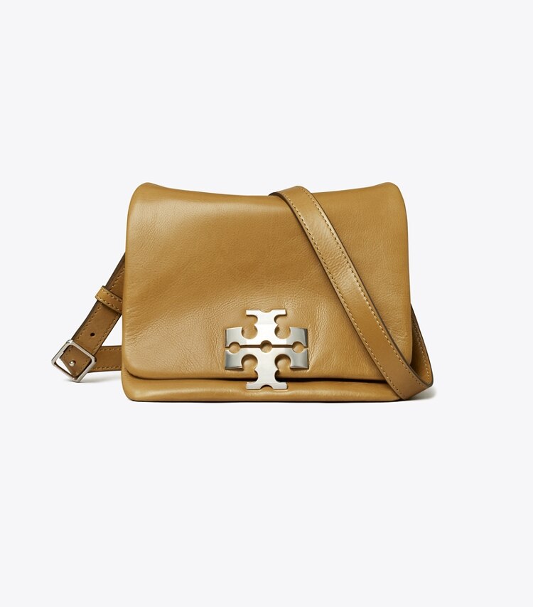 Tory Burch diseñador bolsos de hombro Cartera de hombro Charlie Runway en WREN BROWN frente