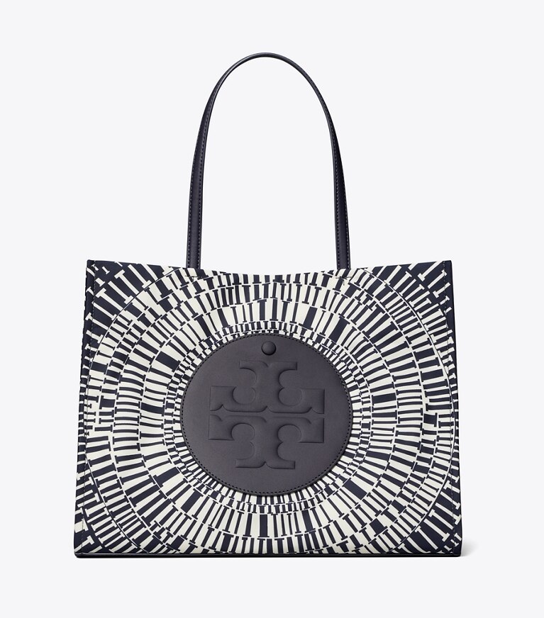Tory Burch diseñador bolsos tote Cartera de mano pequeña Ella estampada en Navy Circle frente