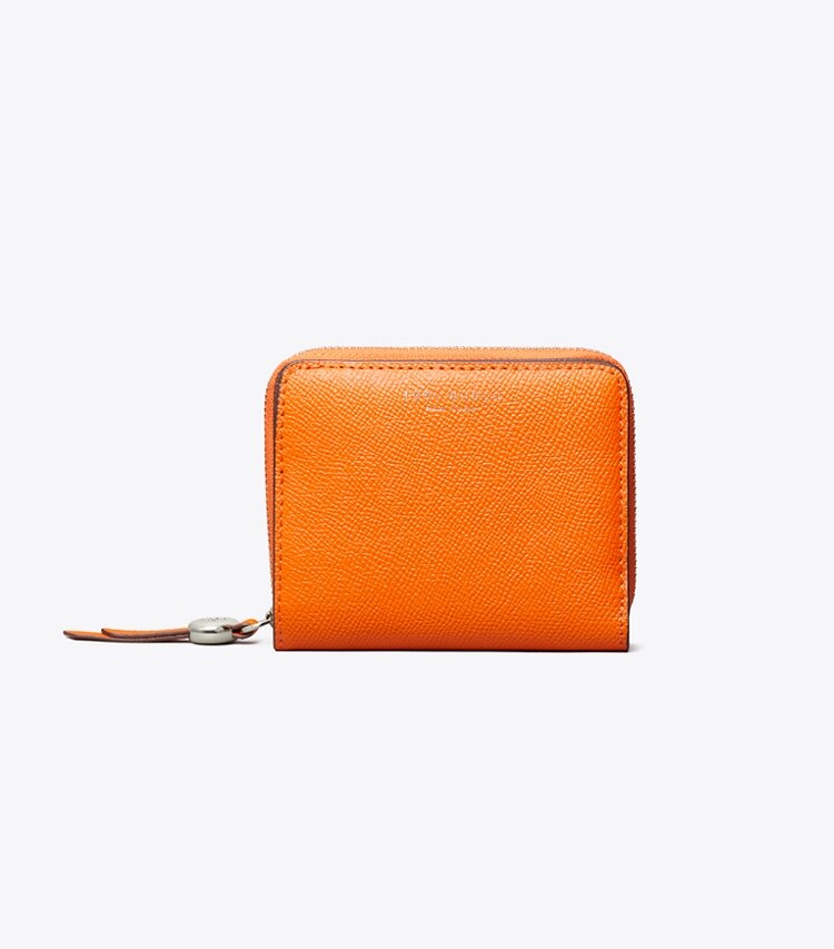 Tory Burch diseñador carteras Cartera plegable Romy en Orange frontal