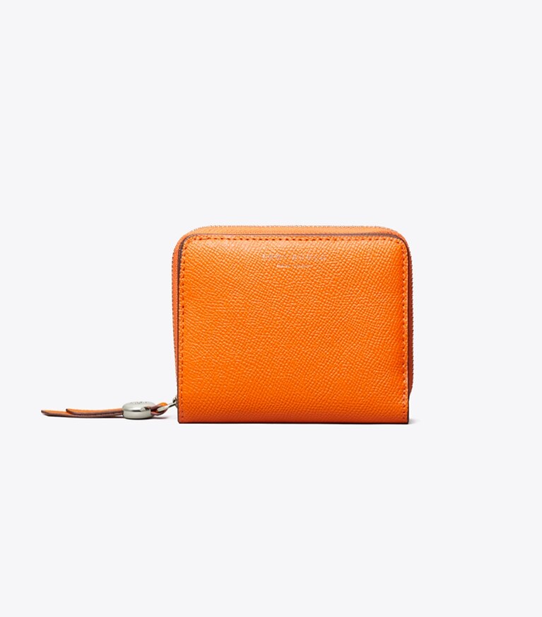 Tory Burch diseñador carteras Cartera plegable Romy en Orange frontal
