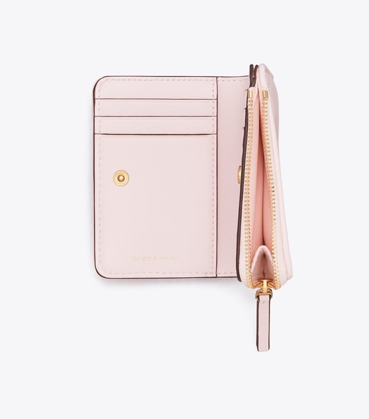 Tory Burch diseñador carteras Cartera plegada acolchada con forma de rombos Kira en Rose Salt adicional
