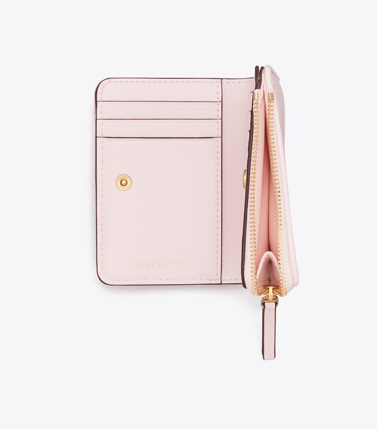 Tory Burch diseñador carteras Cartera plegada acolchada con forma de rombos Kira en Rose Salt adicional