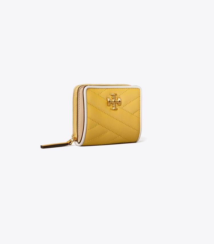 Tory Burch diseñador carteras Cartera plegada Kira Chevron en Golden Sunset ángulo