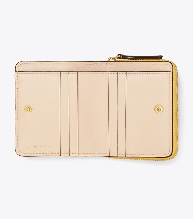 Tory Burch diseñador carteras Cartera plegada Kira Chevron en Golden Sunset vista superior