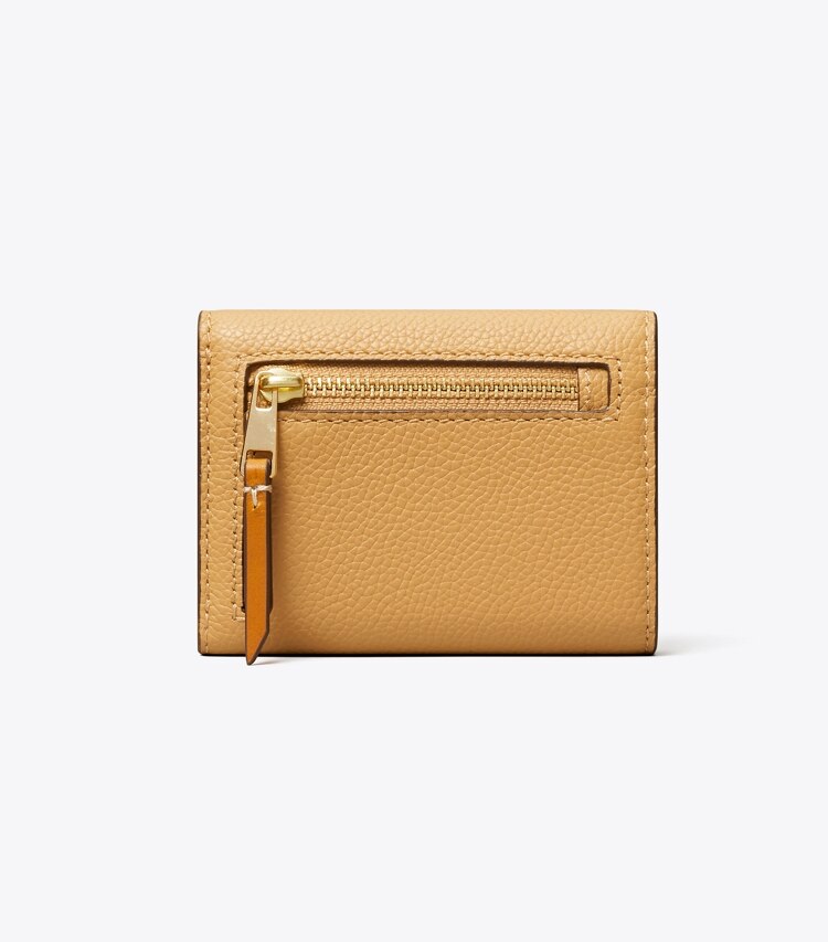 Tory Burch diseñador carteras Cartera sobre pequeña con textura graneada en Biscotti volver