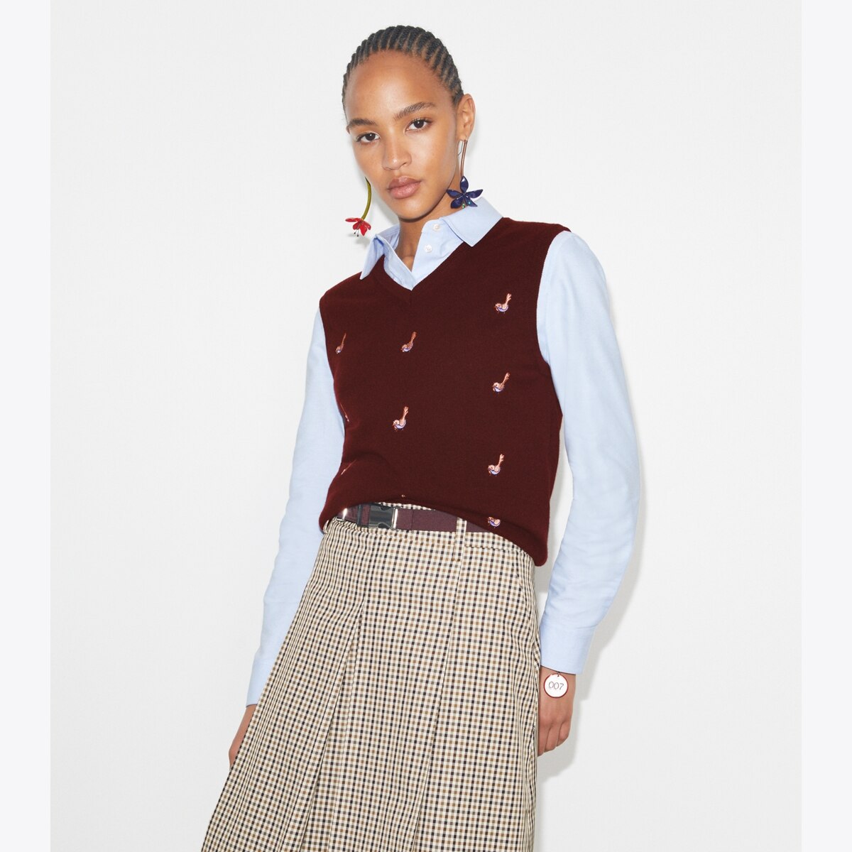 CASHMERE BIRDIE SWEATER VEST - thumbnail 2