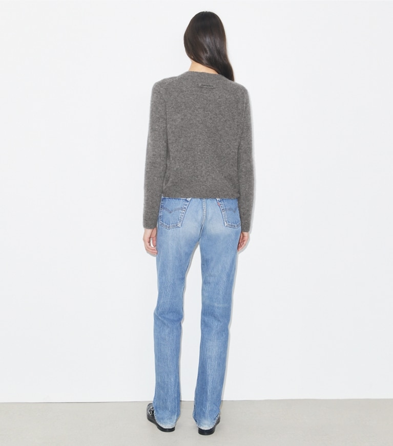 Tory Burch designer セーター カシミア シルク セーター in Gray front