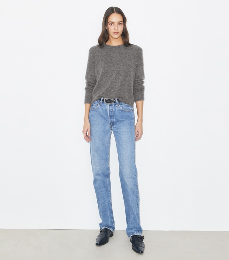 Tory Burch designer セーター カシミア シルク セーター in Gray front