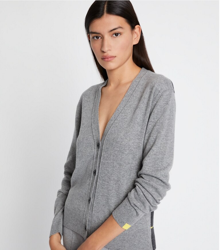 Cashmere V-Neck Cardigan: Women's Designer Sweaters | Tory Sport