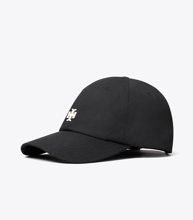 Tory Burch designer chapeaux Casquette à logo dans Black angle