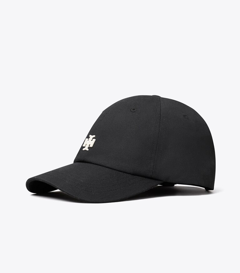 Tory Burch designer chapeaux Casquette à logo dans Black angle