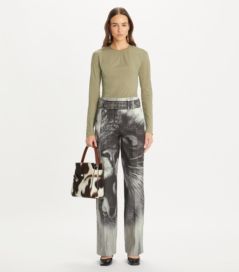 Book printed shell cargo pants