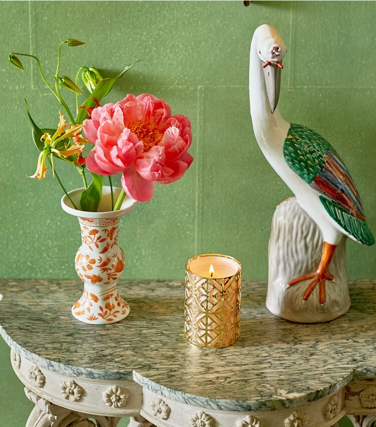 Tory Burch designer candles Cedarwood Candle in Multi editorial