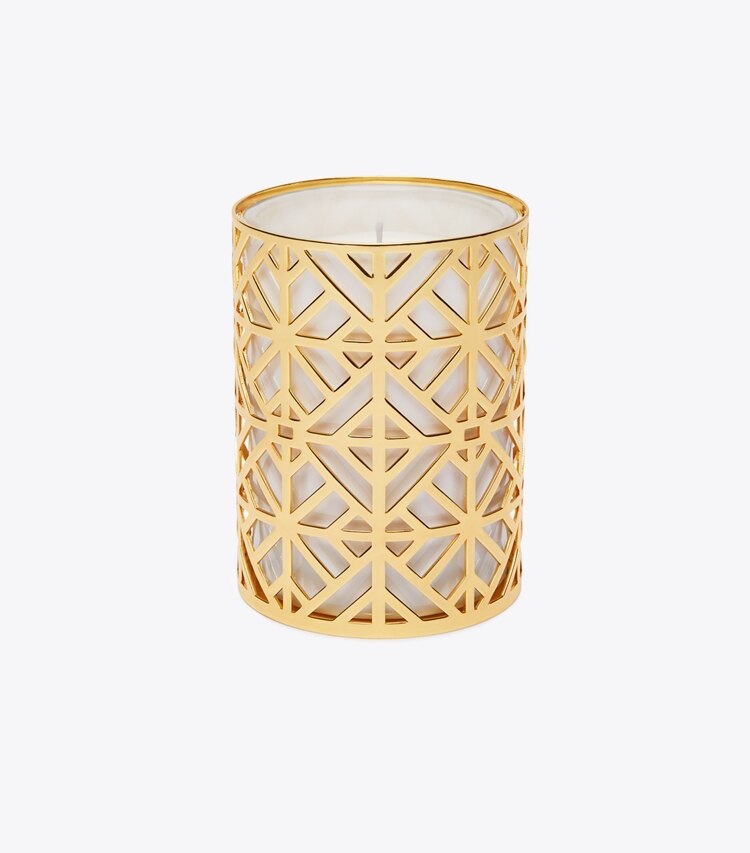 Tory Burch designer candles Cedarwood Candle in Multi front