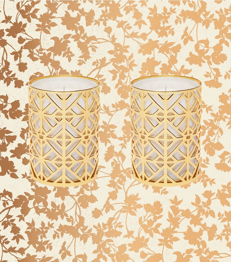 Tory Burch designer candles Cedarwood Candle in Multi front