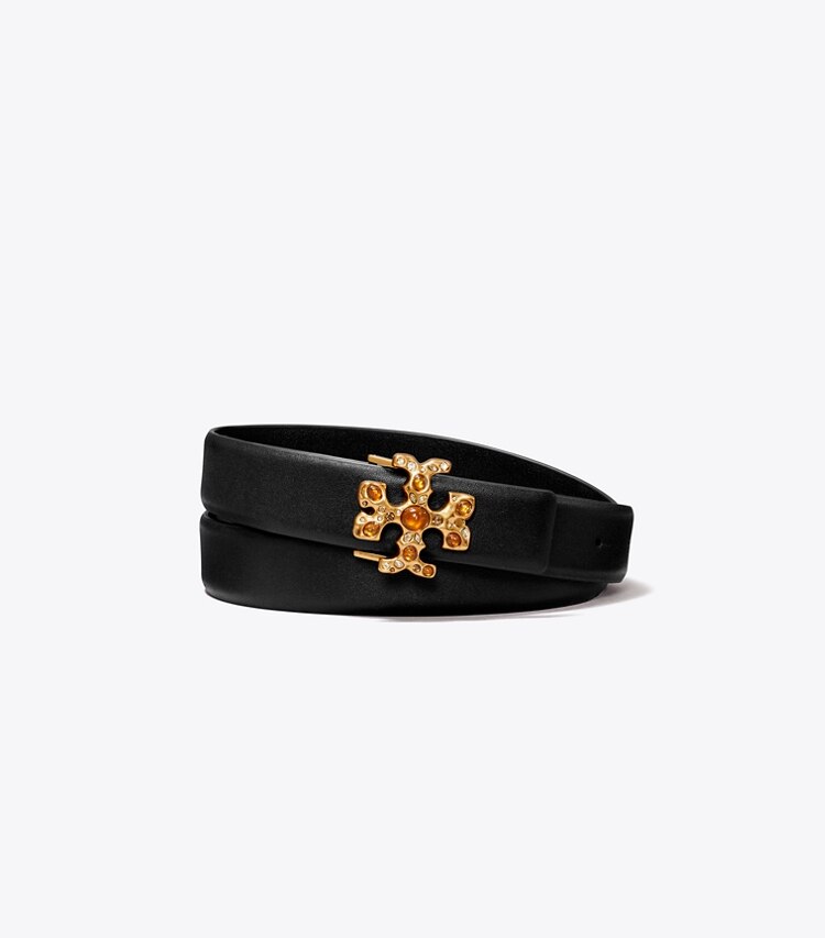 Tory Burch designer ceintures Ceinture Eleanor 2,5 cm à ornement in Black front
