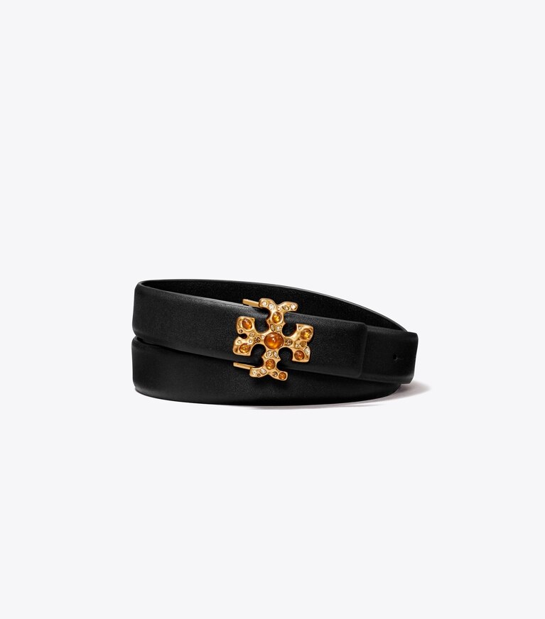 Tory Burch designer ceintures Ceinture Eleanor 2,5 cm à ornement in Black front