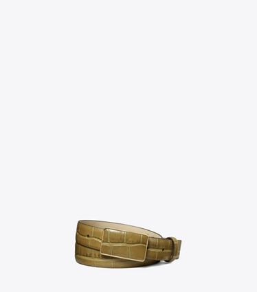 Ceinture Femme Cuir Havane Tory Leather - Taille 34 - Neuve - Boucle Clincher