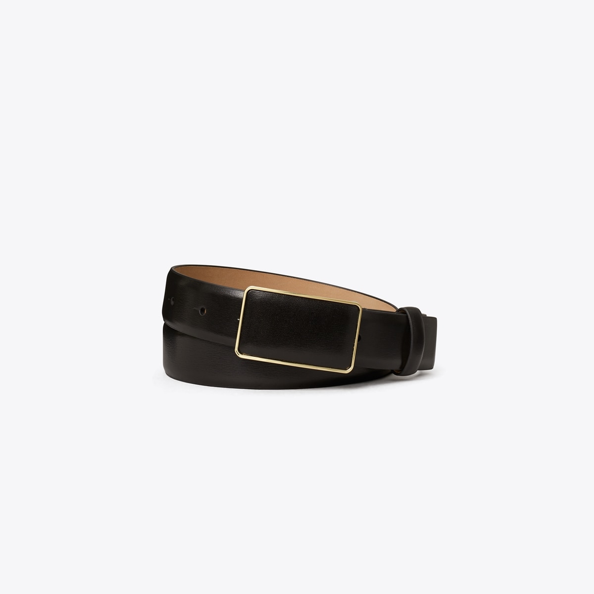 Ceinture Cuir Noir Embout 1 Bride Tory Leather - Taille 26, Neuve