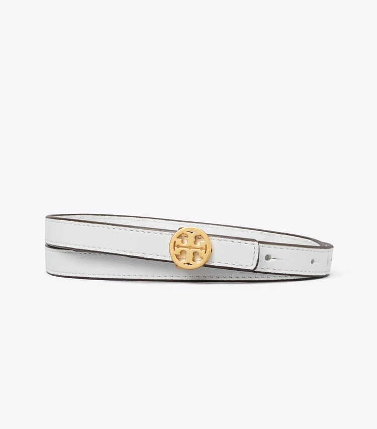 Tory Burch designer ceintures Ceinture fine Double T dans Longan de face