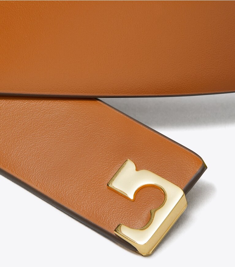 Tory Burch designer ceintures Ceinture Gigi in Aged Tan / GOLD informations