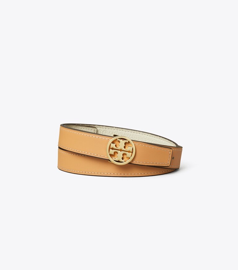 Tory Burch designer ceintures Ceinture Miller réversible 2,5 cm in New Ivory / NATURAL VACHETTA / Gold front