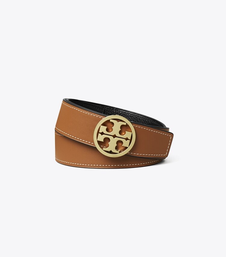 Tory Burch designer ceintures Ceinture Miller réversible 3,8 cm in Black / Classic Cuoio / GOLD retour