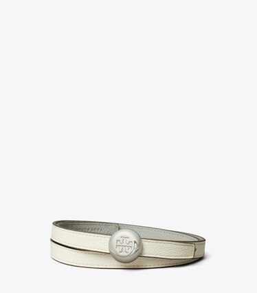 Tory Burch designer ceintures Ceinture réversible Romy in Warm White / Light Granite front