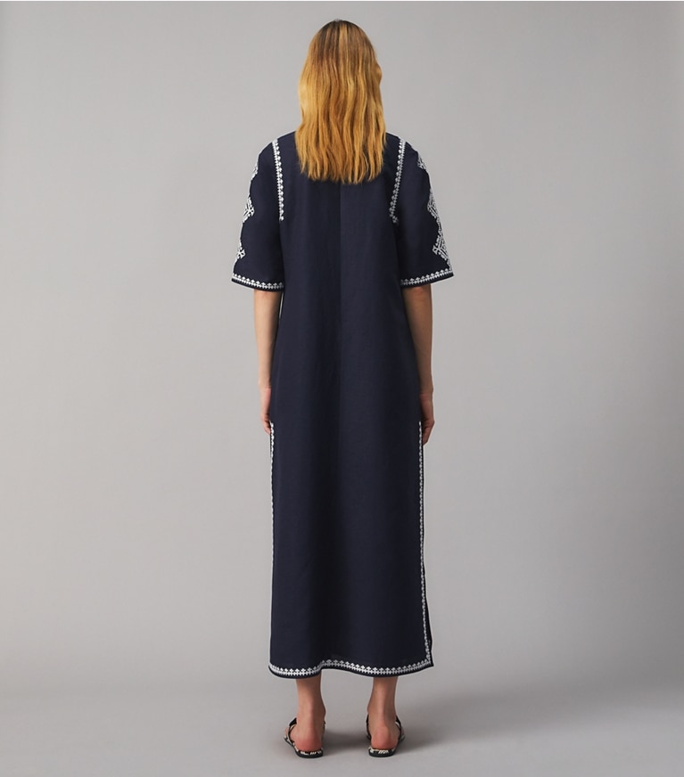 Tory Burch designer coverups Celeste Caftan in Tory Navy front