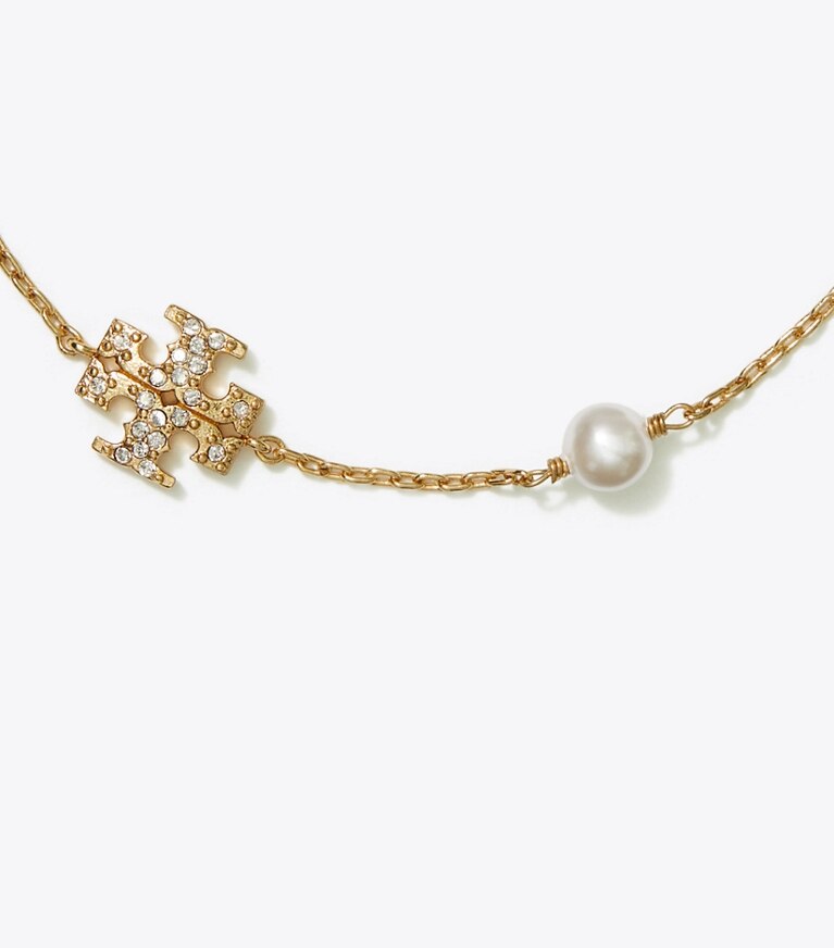 Tory Burch designer bracelets Celestial Bracelet in Tory Gold / Crystal / Pearl front