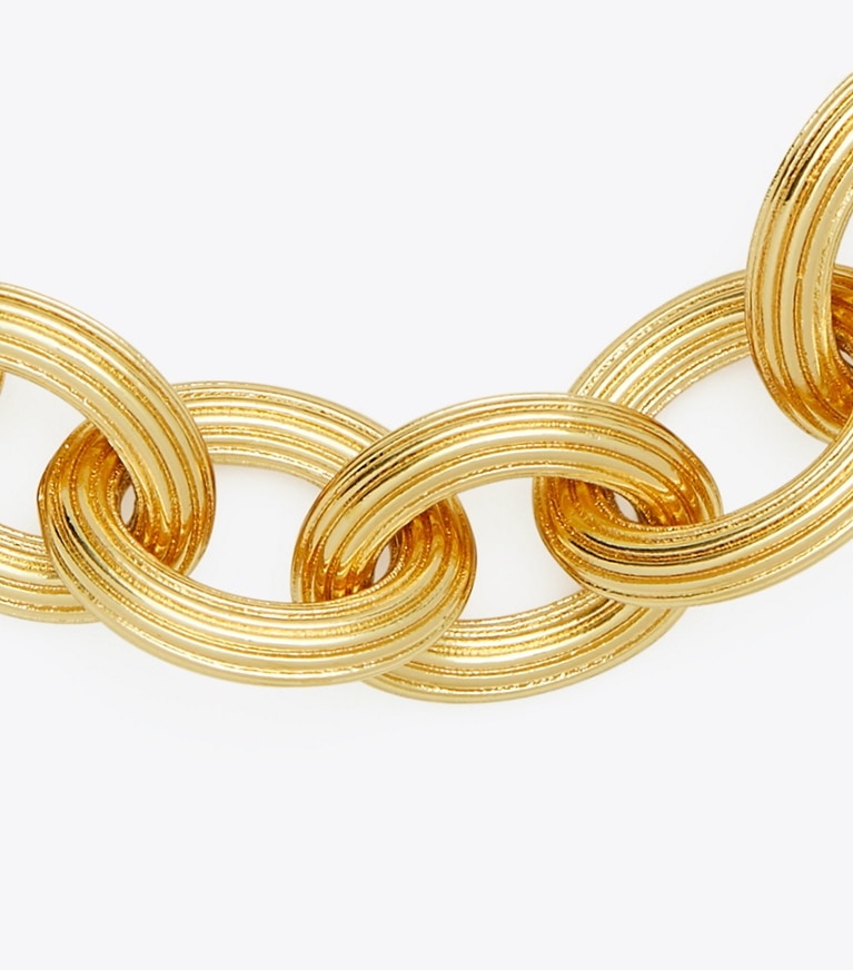 Tory Burch designer bracelets Chain Bracelet in Tory Gold front