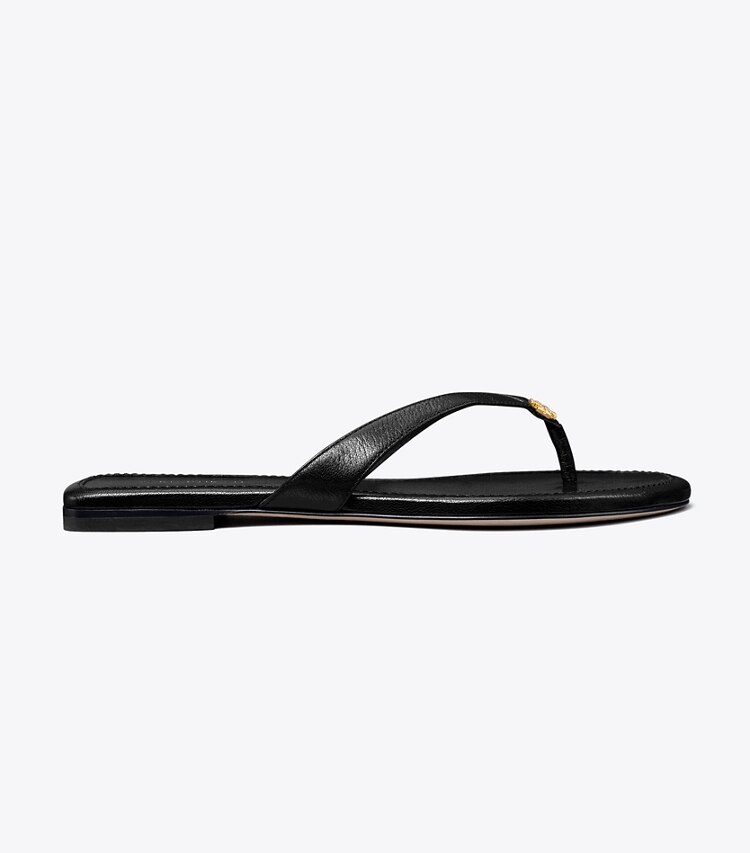 Tory Burch diseñador sandalias Chancla clásica en PERFECT BLACK lateral