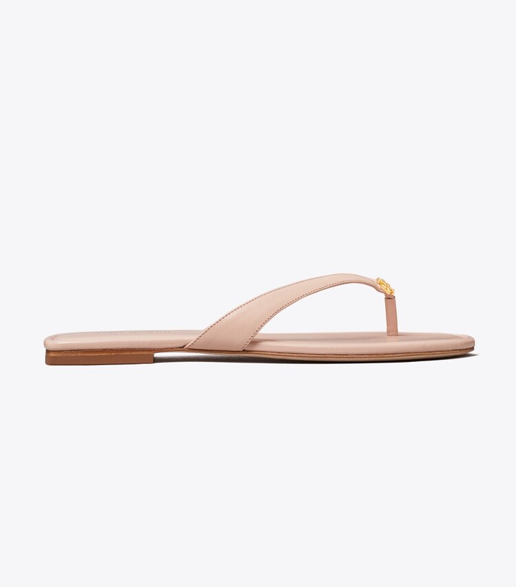 Tory Burch diseñador sandalias Chancla clásica en SHELL PINK lateral