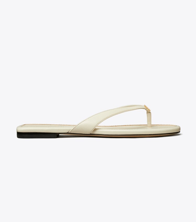 Tory Burch diseñador sandalias Chanclas clásicas en NEW IVORY lateral