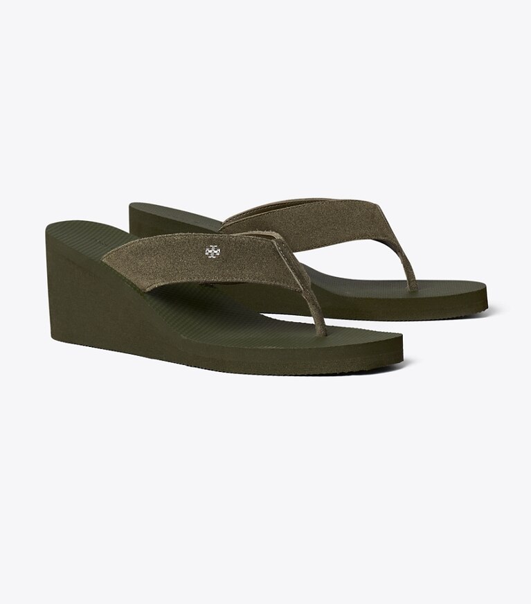 Tory Burch diseñador sandalias Chanclas con cuña en NEW LECCIO ángulo