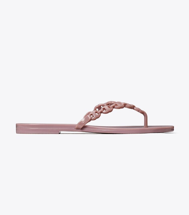 Tory Burch diseñador sandalias Chanclas con eslabones Gemini Link Jelly en LIGHT MAUVE lateral