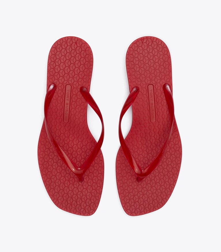 Tory Burch diseñador sandalias Chanclas con tacón Jelly en TOUCAN RED / TOUCAN RED vista superior